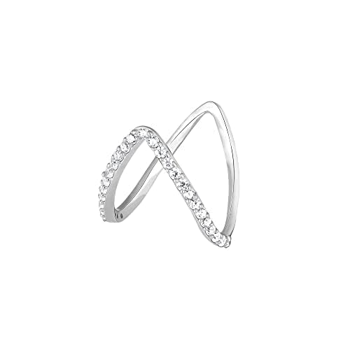 V-shaped AD Ring - Silver Plated Anti-Tarnish