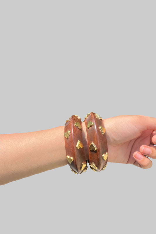 Heart Wooden Bangles