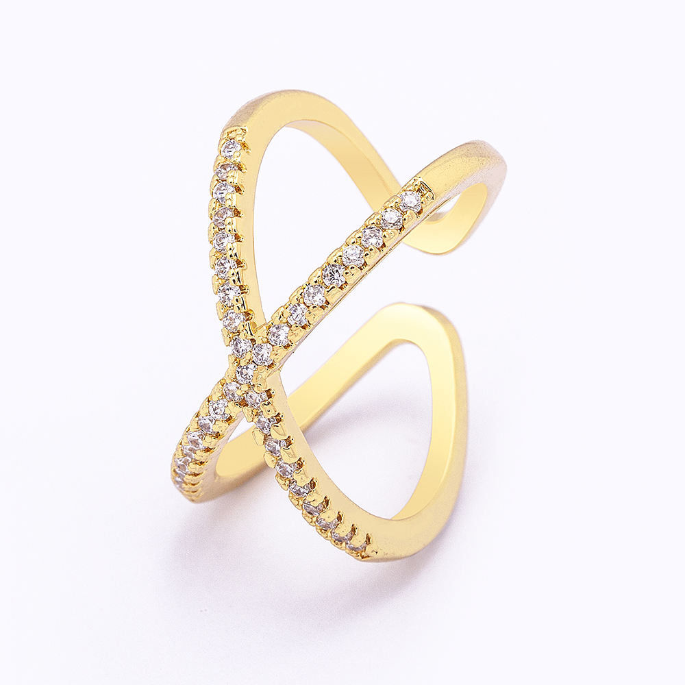Infinity Diamond Ring - Gold Plated Anti -Tarnish
