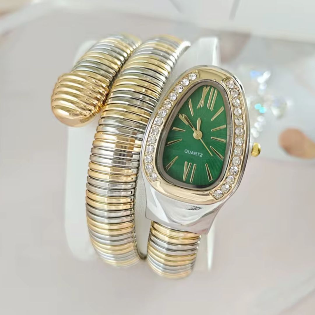 Green Dual Tone Snake Watch