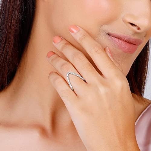 V-shaped AD Ring - Silver Plated Anti-Tarnish