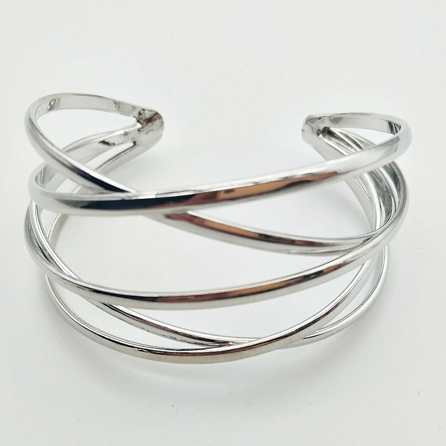 Silver Bended Kada - Silver Plated
