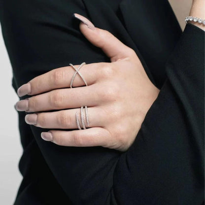 Diamond Snake Ring - Gold Plated Anti-Tarnish