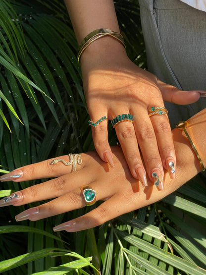 Lush Emerald Ring Set - 5