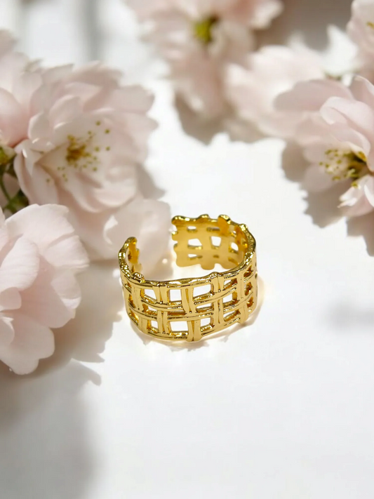 Fence Ring - Gold Plated Anti-Tarnish