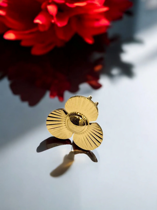 Big Flower Ring - Gold Plated Anti-Tarnish