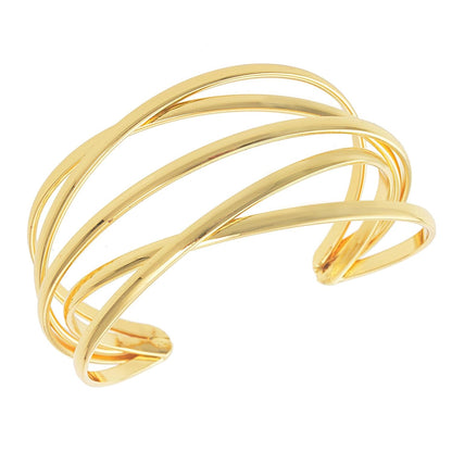 Golden Bended Kada - Gold Plated
