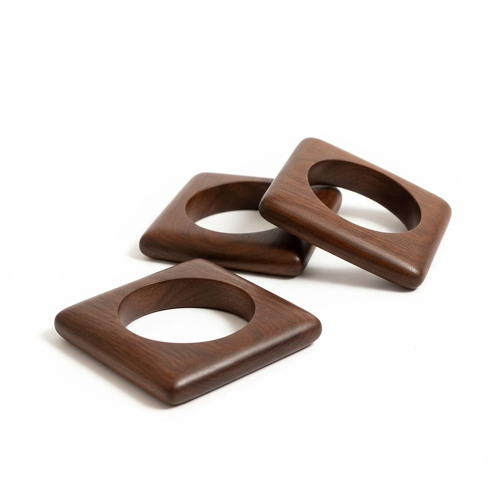 Square Wooden Bangles