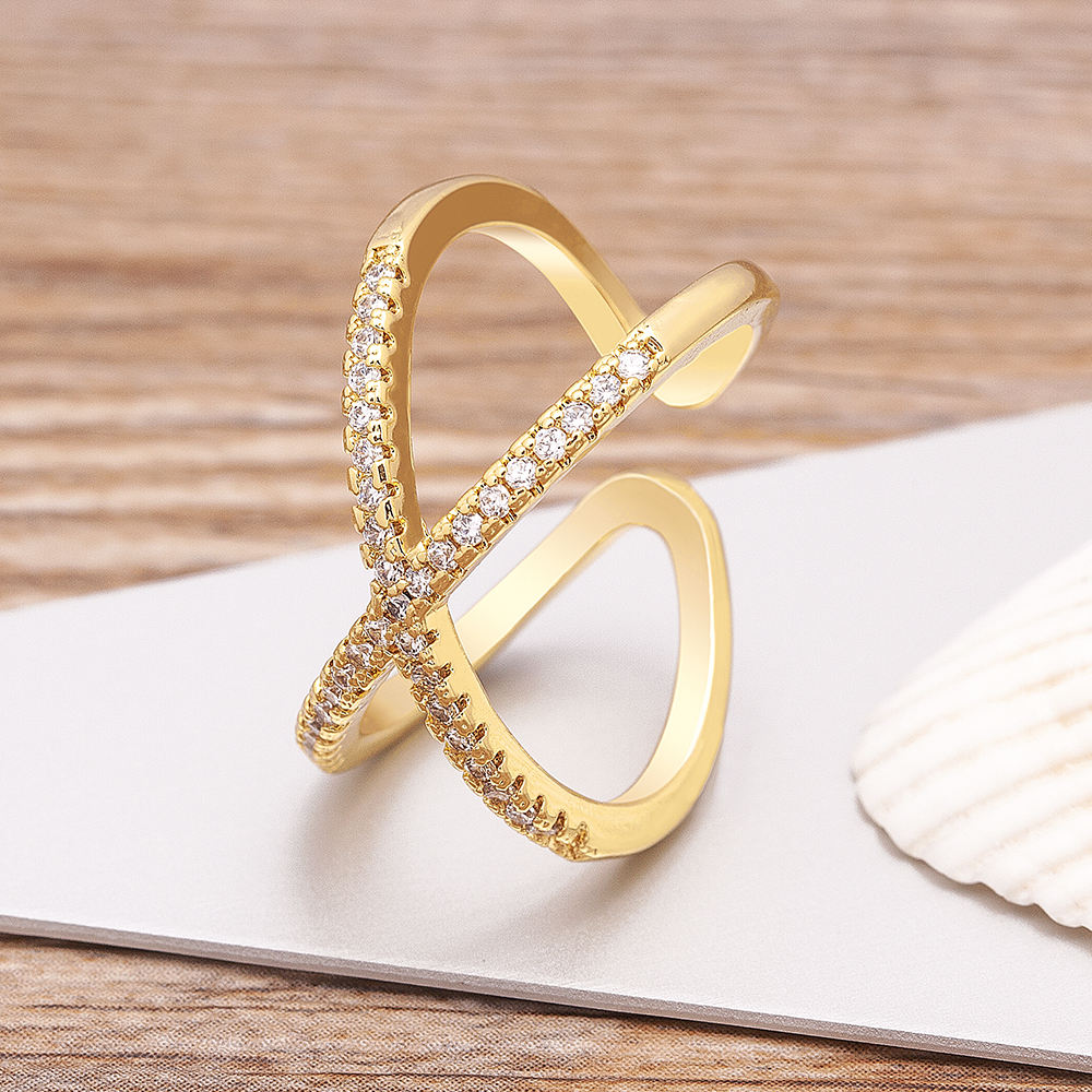 Infinity Diamond Ring - Gold Plated Anti -Tarnish