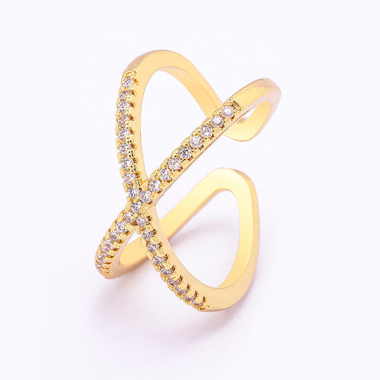 Infinity Diamond Ring - Gold Plated Anti -Tarnish