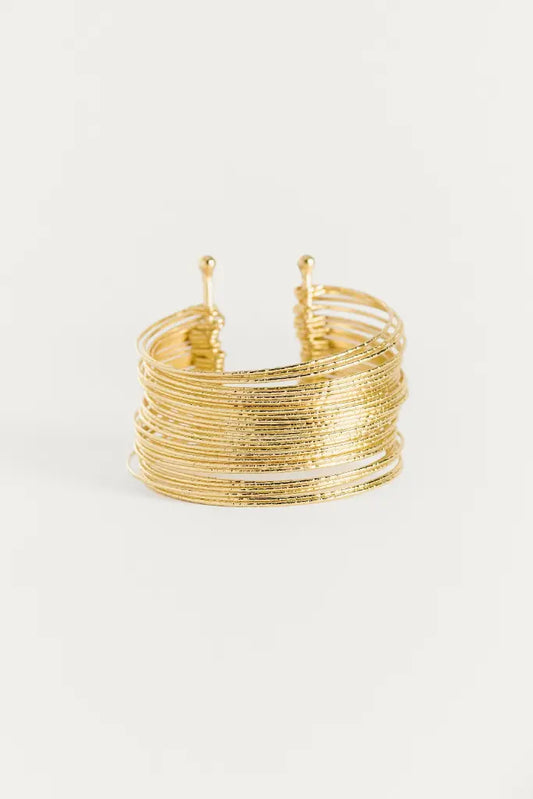 Layered Hand Cuff - Anti Tarnish