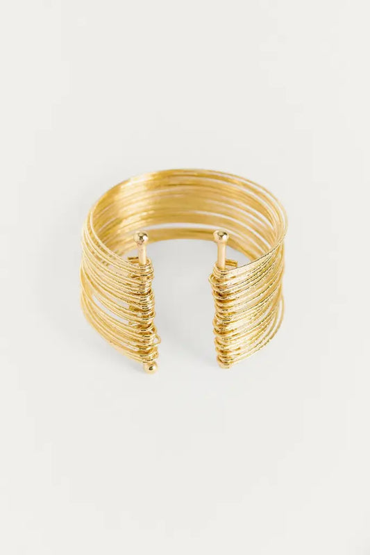 Layered Hand Cuff - Anti Tarnish