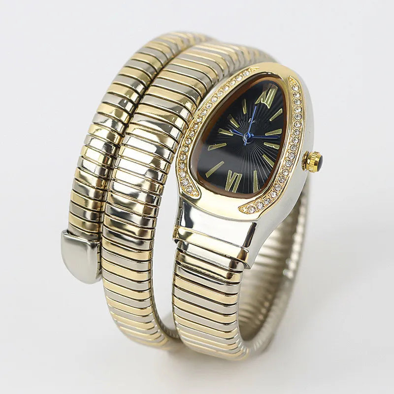 Black Dual Tone Snake Watch