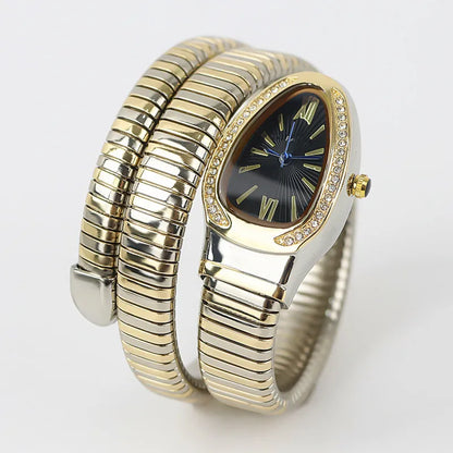 Black Dual Tone Snake Watch