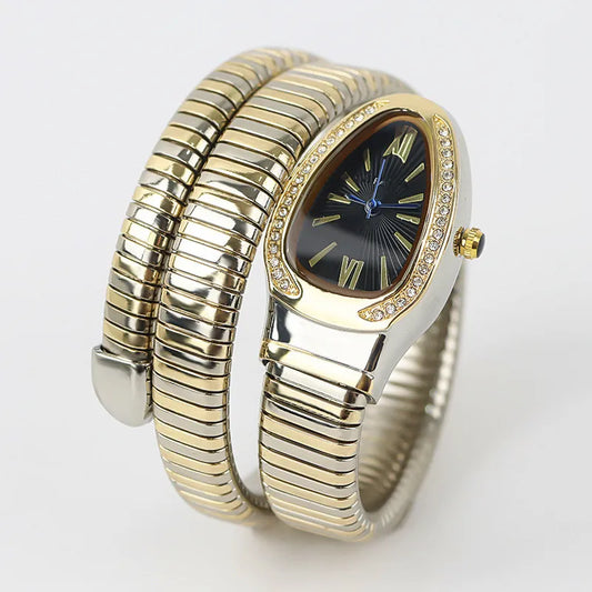 Black Dual Tone Snake Watch