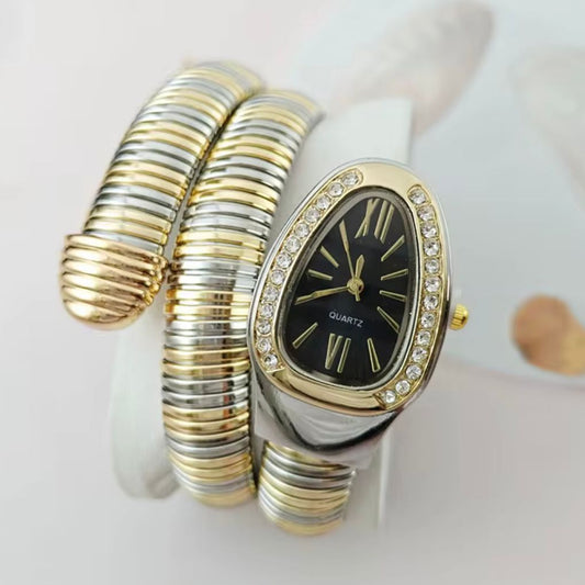 Black Dual Tone Snake Watch