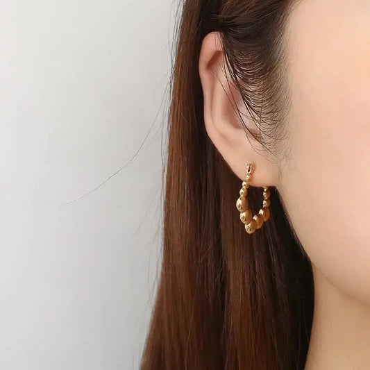 Beaded Hoops