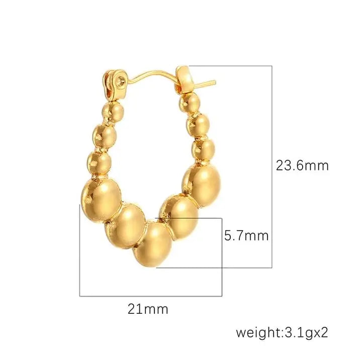 Beaded Hoops