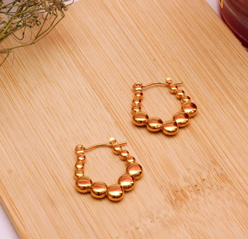 Beaded Hoops