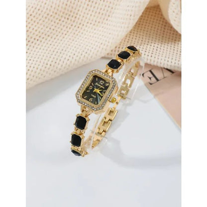 Square Black Anti - Tarnish Wrist Watch