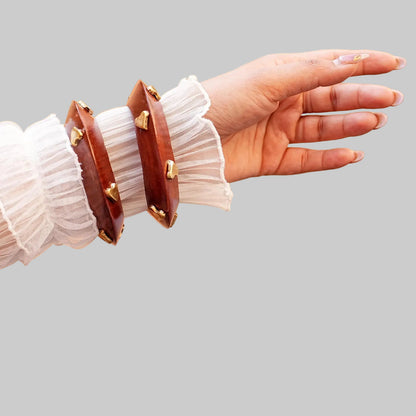Heart Wooden Bangles